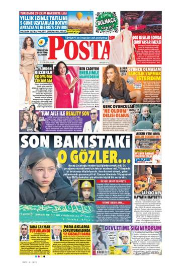 Posta gazetesi ilk sayfası