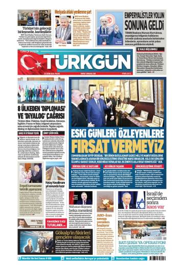 Türkgün gazetesi ilk sayfası