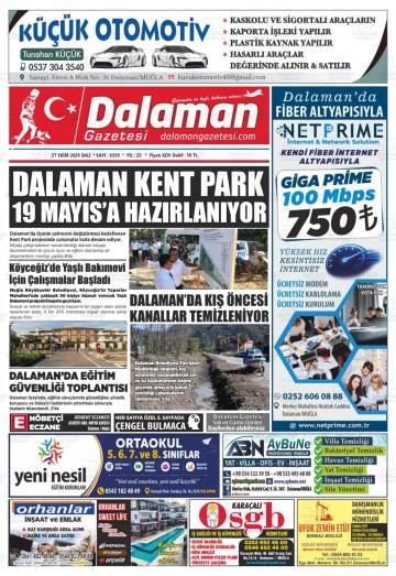 Dalaman gazetesi ilk sayfası
