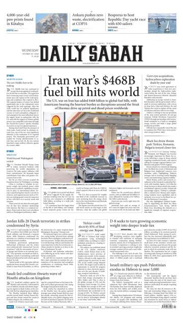 Daıly Sabah gazetesi ilk sayfası