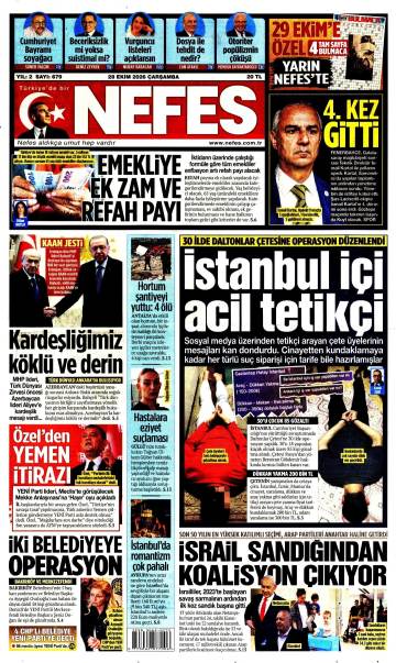 Nefes gazetesi ilk sayfası