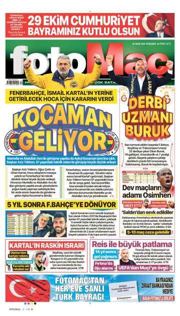 Fotomaç gazetesi ilk sayfası