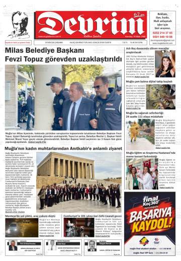 Devrim gazetesi ilk sayfası