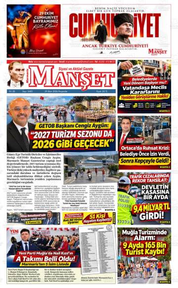 Marmaris Manşet gazetesi ilk sayfası