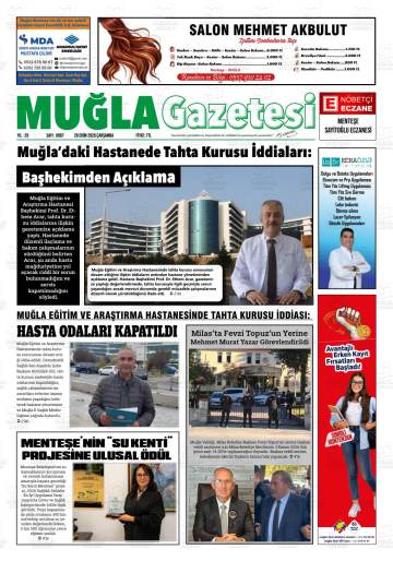 Muğla gazetesi ilk sayfası