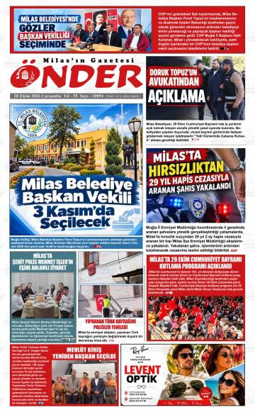 Önder gazetesi ilk sayfası