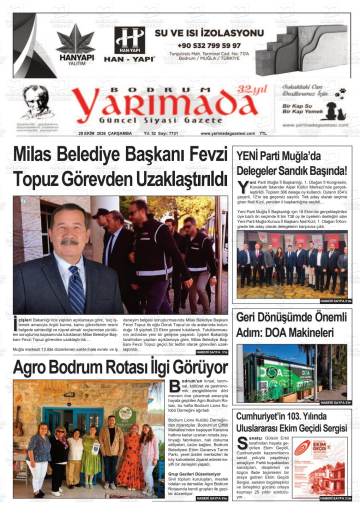 Yarımada gazetesi ilk sayfası