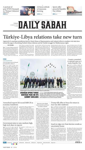 Daıly Sabah gazetesi ilk sayfası