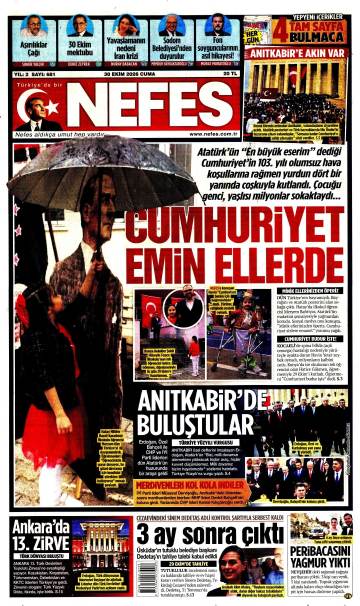 Nefes gazetesi ilk sayfası