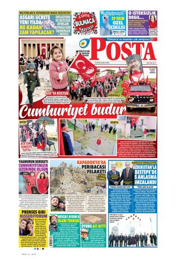 Posta gazetesi ilk sayfası