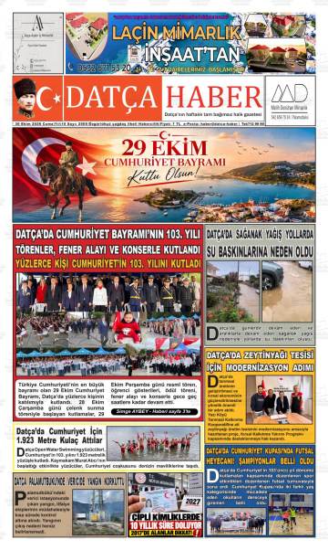 Datça Haber gazetesi ilk sayfası