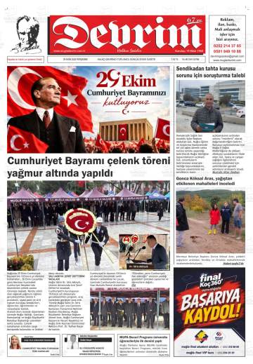 Devrim gazetesi ilk sayfası