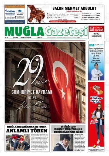Muğla gazetesi ilk sayfası