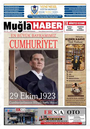 Muğla Haber gazetesi ilk sayfası