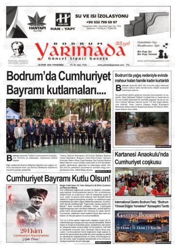 Yarımada gazetesi ilk sayfası