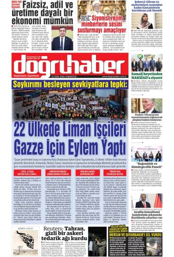 Doğru Haber gazetesi manşeti