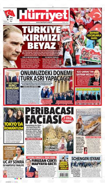 Hürriyet gazetesi manşeti