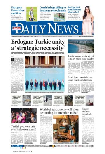 Hürriyet Daily News gazetesi manşeti