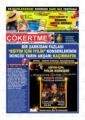 Çökertme gazetesi ilk sayfası