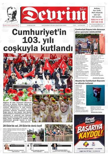 Devrim gazetesi ilk sayfası