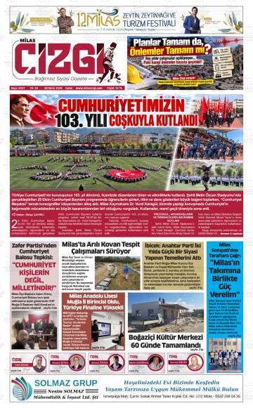 Milas Çizgi gazetesi ilk sayfası