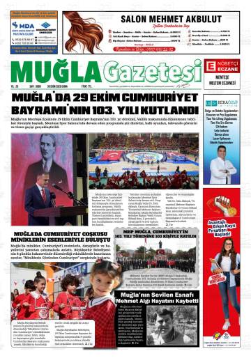 Muğla gazetesi ilk sayfası