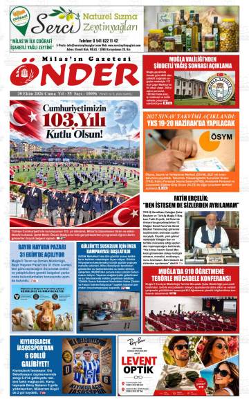 Önder gazetesi ilk sayfası