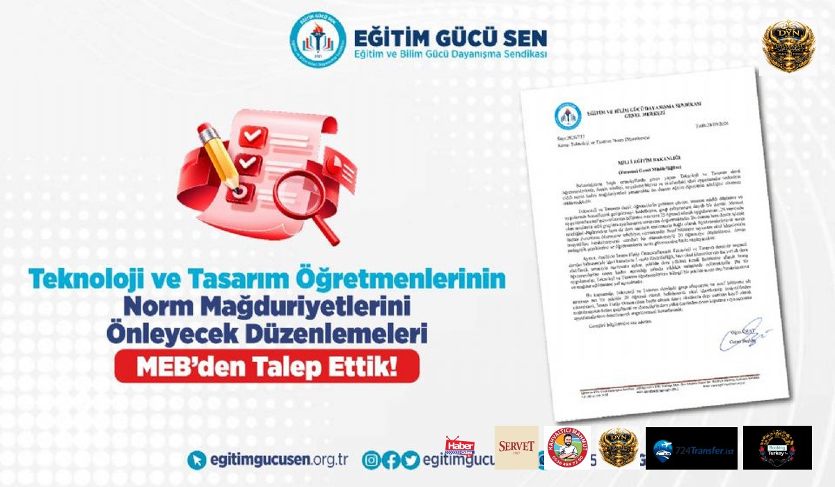 Eğitim Gücü Sen, MEB'e Teknoloji ve Tasarım öğretmenleri norm kadro başvurusu yaptı