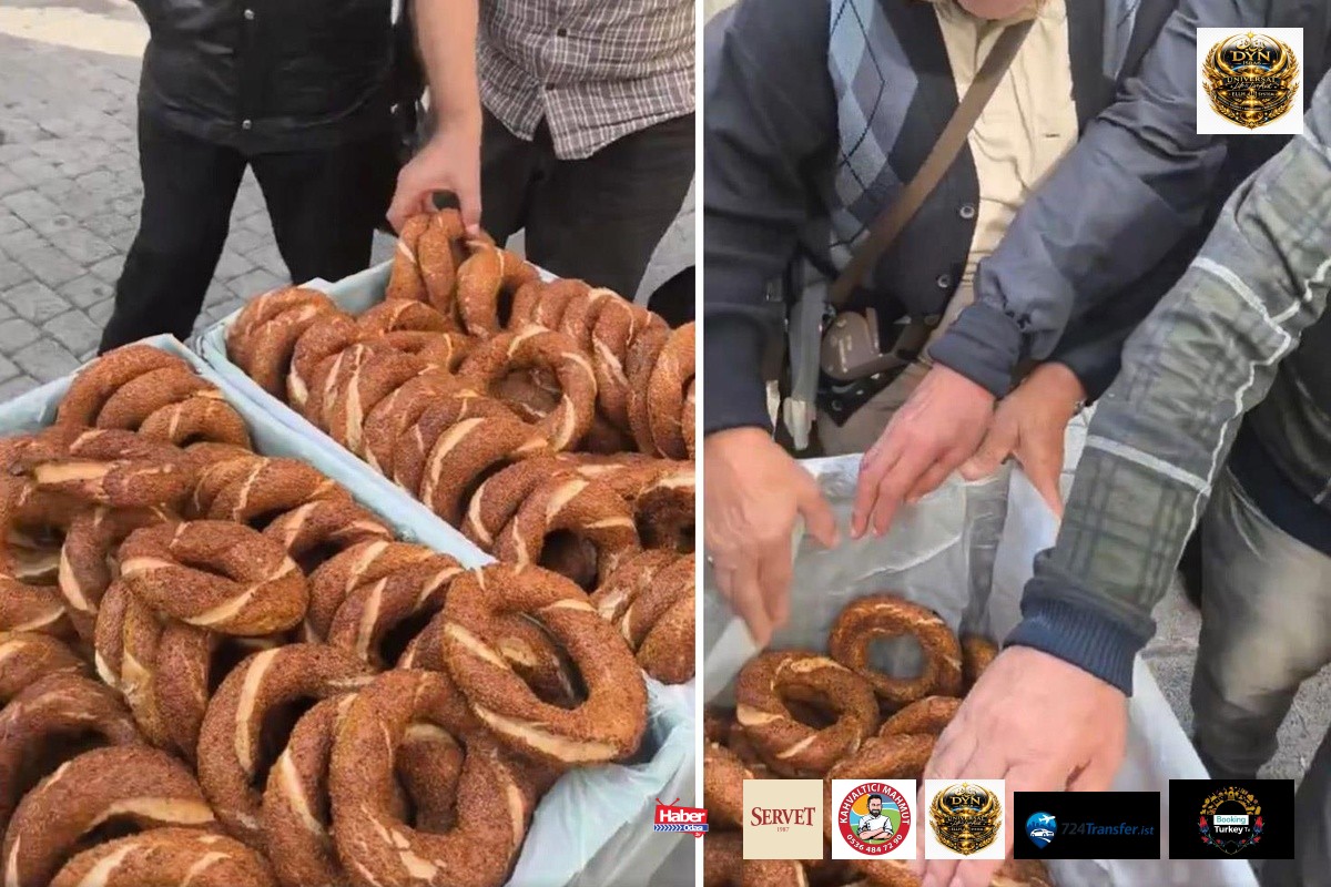 Hayrına simit dağıttı, o esnada ortaya çıkan görüntü "Yok artık" dedirtti