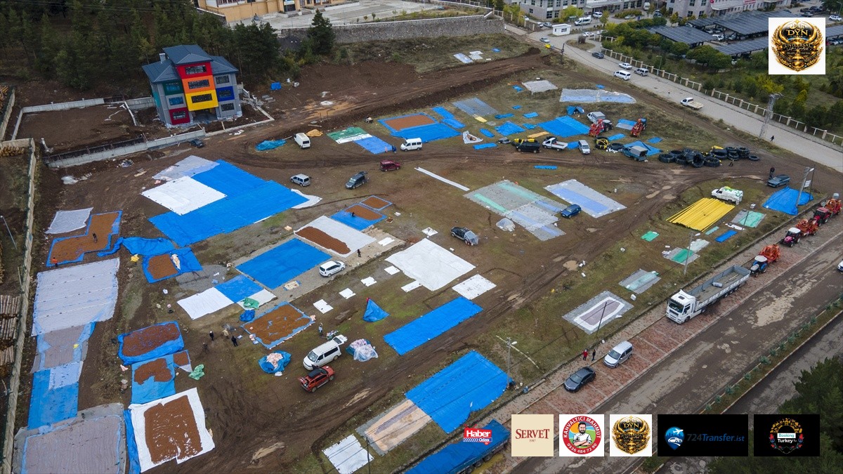 Giresun'da fındık üreticileri yağış nedeniyle Şebinkarahisar'da kurutma yapıyor