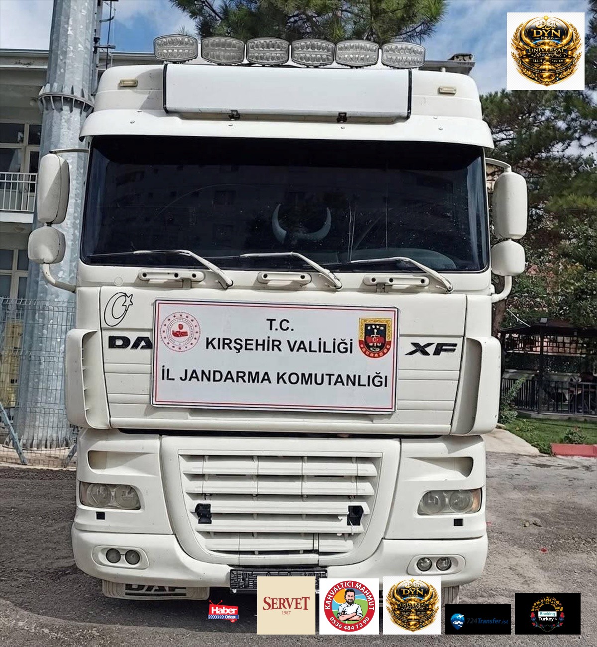 Kırşehir-Kayseri kara yolunda durdurulan tırın motor numarası başka araca ait çıktı