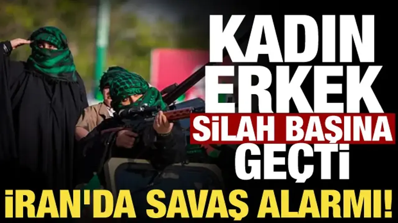 İran'da dikkat çeken savaş hazırlığı! Kadın erkek eğitime alındı