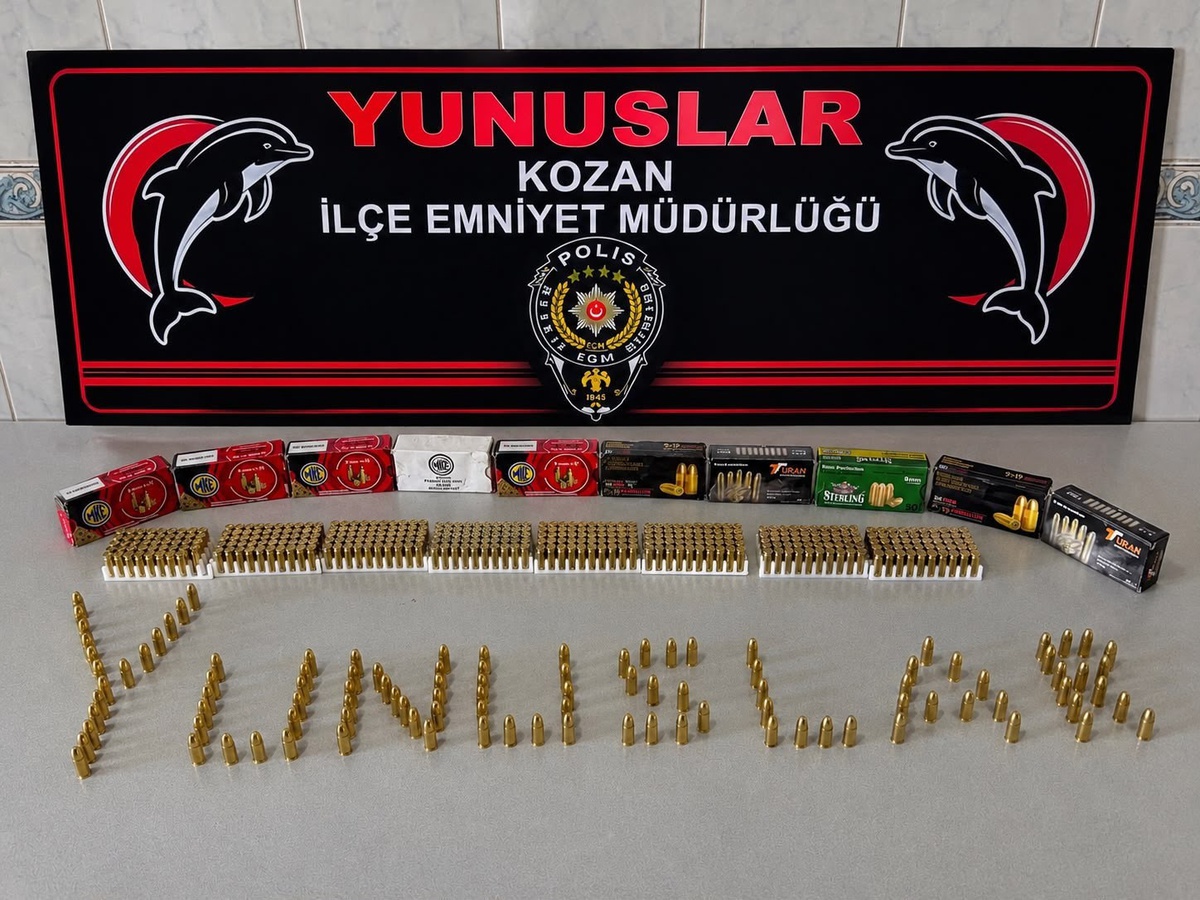 Kozan’da 504 tabanca fişeği ele geçirildi, 9 şüpheli tutuklandı