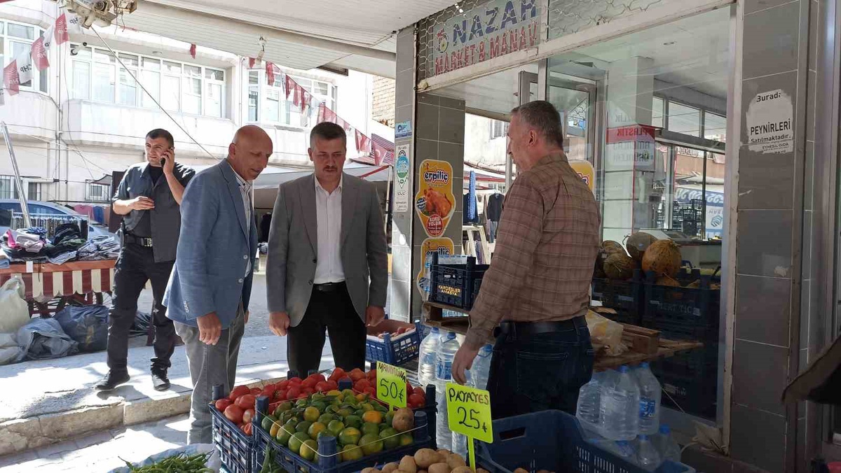 Samsun Havza'da selzede esnafı ziyaret eden Kaymakam Serin destek ödemelerini anlattı