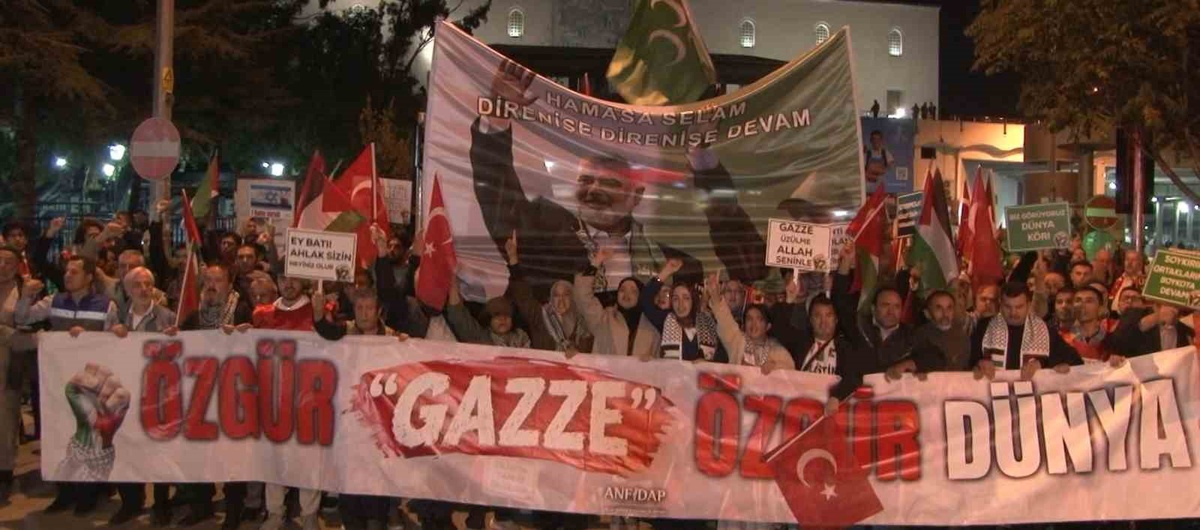 Gazze saldırılarının 3. yılında Ankara'da Filistin için yürüyüş yapıldı