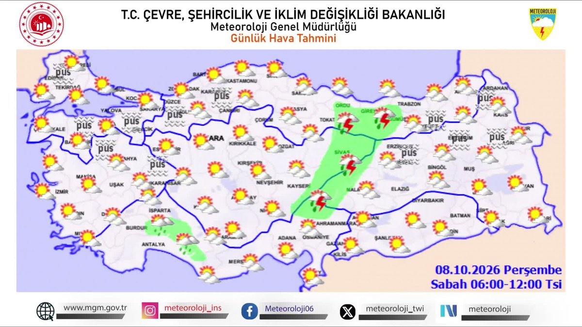 Meteoroloji, Karadeniz ve bazı illerde sağanak ve gök gürültülü sağanak bekliyor