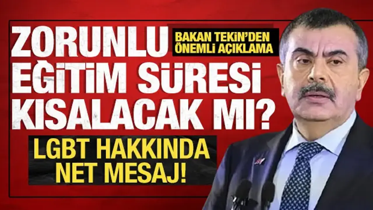 Bakan Tekin'den son dakika açıklama: Zorunlu eğitim süresi kısalacak mı?