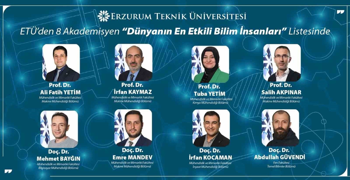 ETÜ'den 8 akademisyen Stanford'un en etkili bilim insanları listesine girdi