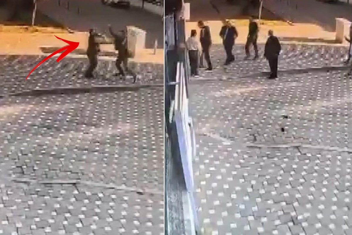Öğretmen de bunu yaparsa! Okul önünde kendisini uyaran bekçiye saldırdı