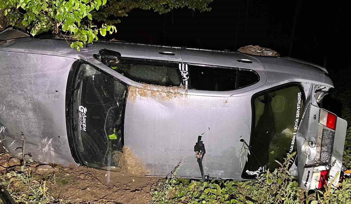 [BELEDIYE · Afyonkarahisar · Bolvadin] Afyonkarahisar Bolvadin'de tarlaya devrilen otomobilde 1 kişi yaralandı