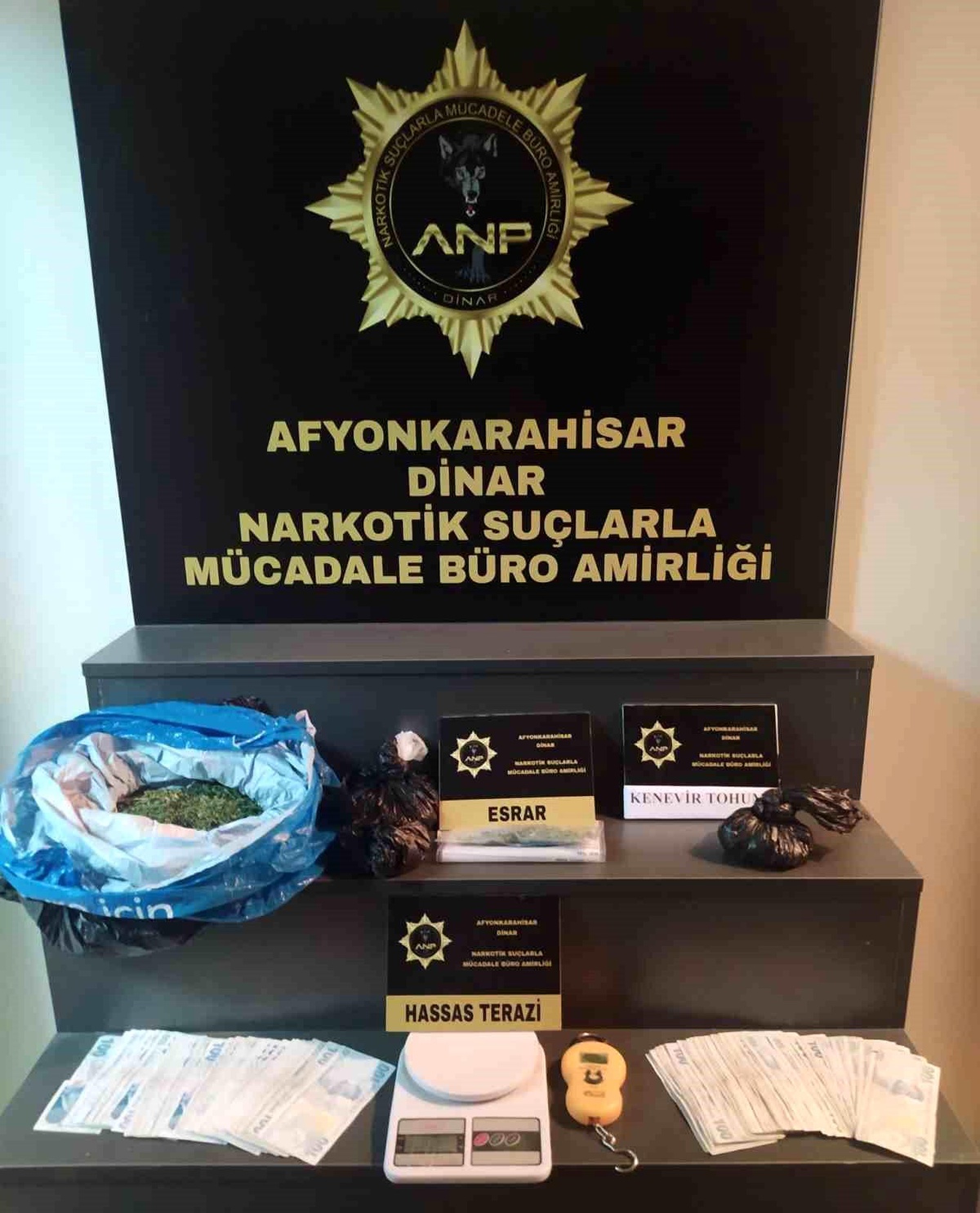 [YEREL / KAMU · Afyonkarahisar · Başmakçı] Afyonkarahisar'da uyuşturucu operasyonu: 528 gram esrar ve 14.500 TL ele geçirildi