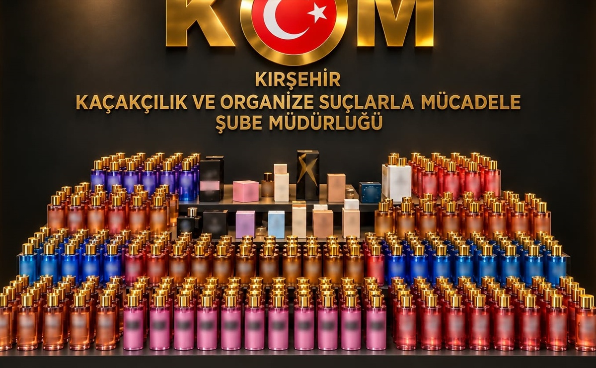 Kırşehir'de otomobil ve iş yerinde 649 gümrük kaçağı parfüm bulundu