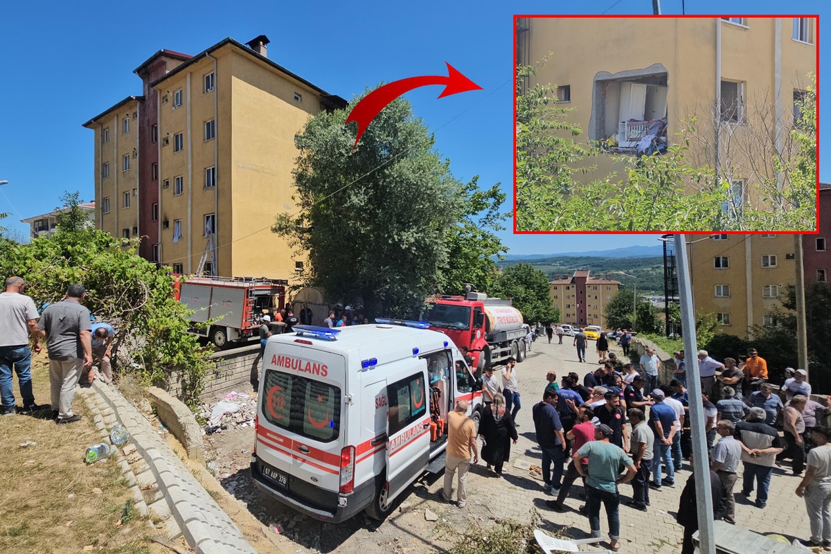 [BELEDIYE · Zonguldak · Çaycuma] Zonguldak'ta bir apartmanda doğal gaz patlaması: 3'ü ağır 7 kişi yaralandı