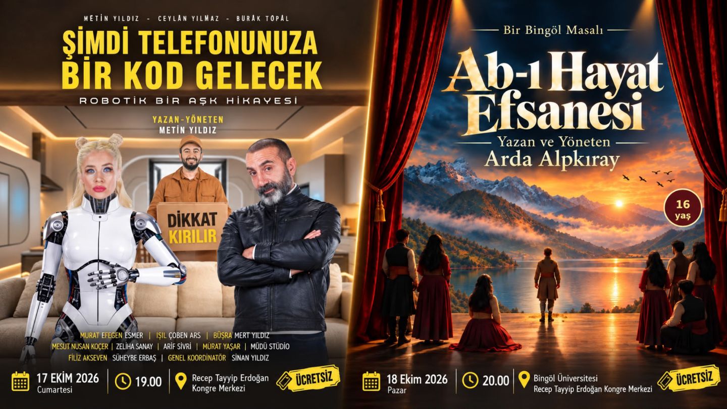 [BELEDIYE · Bingöl] BİNGÖL’DE TİYATRO ŞÖLENİ: İKİ OYUN, İKİ GÜN, ÜCRETSİZ!