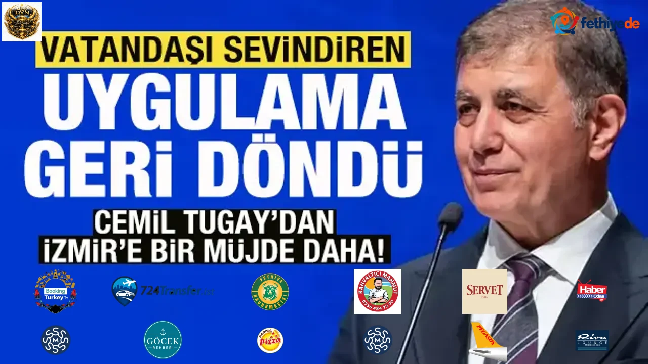 Cemil Tugay'dan İzmir'e bir müjde daha! Vatandaşı sevindiren uygulama geri döndü