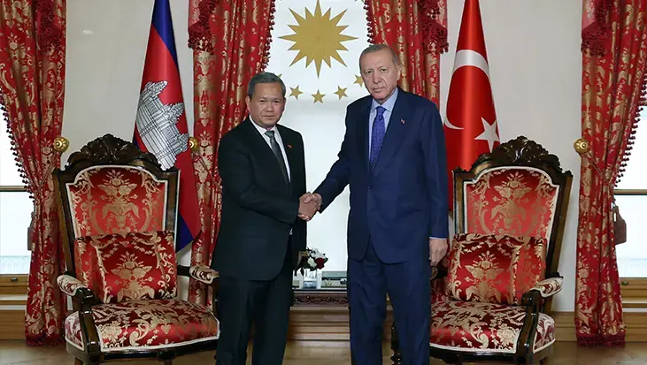 Cumhurbaşkanı Erdoğan, Kamboçya Başbakanı Manet'i kabul etti