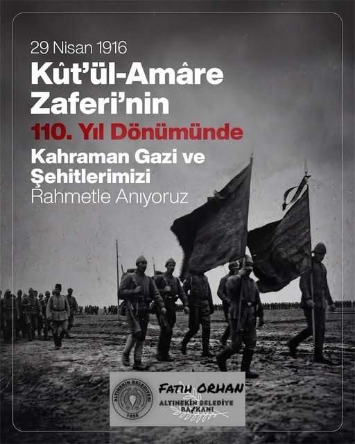 [BELEDIYE · Konya · Altınekin] Destanlarla dolu şanlı tarihimizin en önemli zaferlerinden biri olan kut’ül amâre zaferi