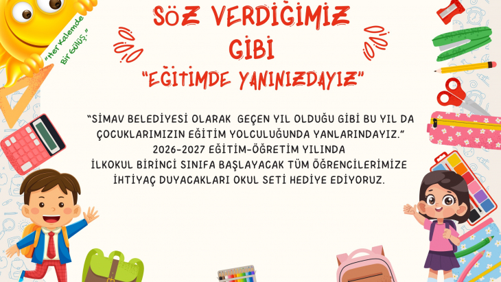 [BELEDIYE · Kütahya · Simav] Eğitimde Yanınızdayız