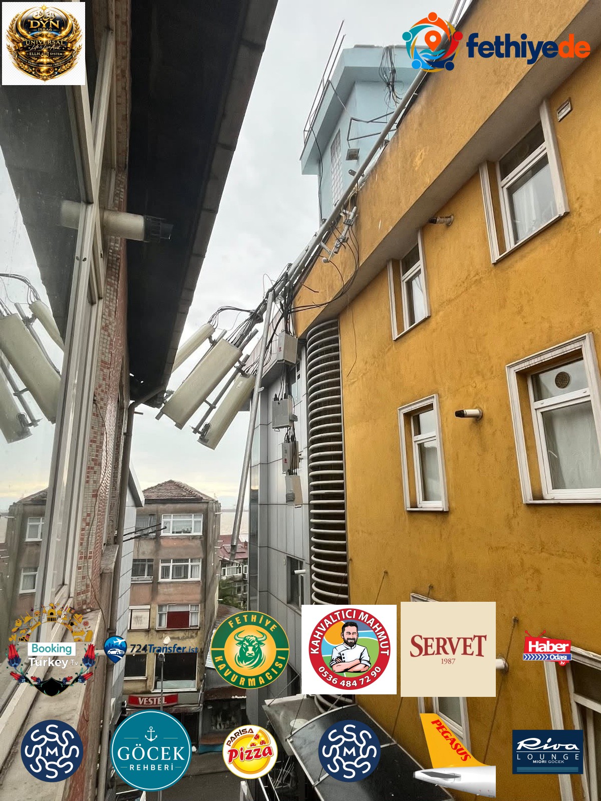 Karadeniz Ereğli'de kuvvetli rüzgar çatı katındaki baz istasyonunu yıktı