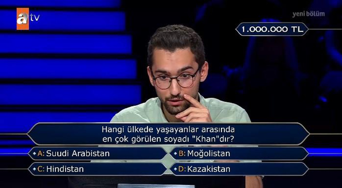 Hangi ülkede yaşayanlar arasında en çok görülen soyadı "Khan"dır?